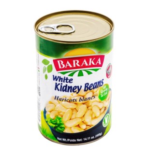 Canned White Kidney Beans "Baraka" 14 oz x 24
